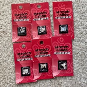 Silver Coloured Cubic Zirconia Bracelet Charms